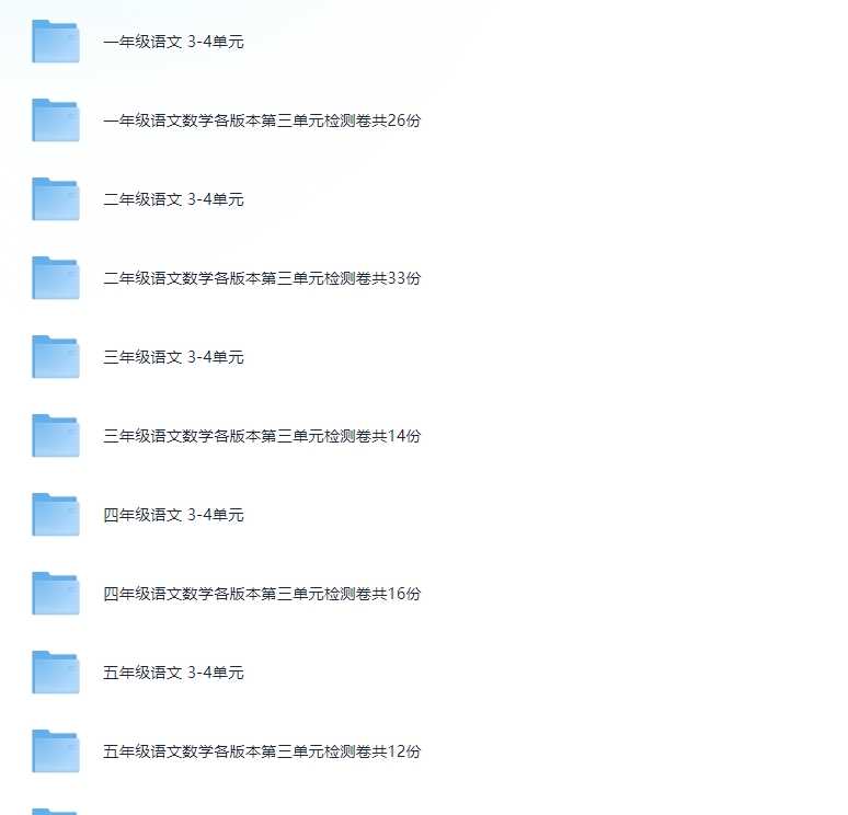 3.27付费收集整理教辅资料(包含1-6年纪单元检测卷,快乐学习报等等更多)看详细(1.9G)